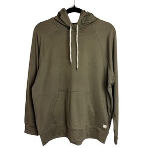 Vuori Halo Essential Hoodie Olive Green Heather DreamKnit Pullover Womens Small
